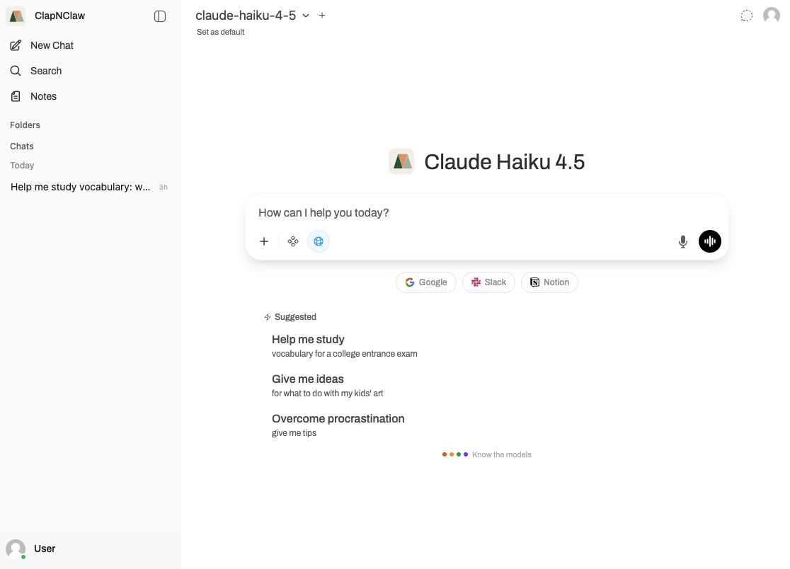 ClapNClaw Desktop UI